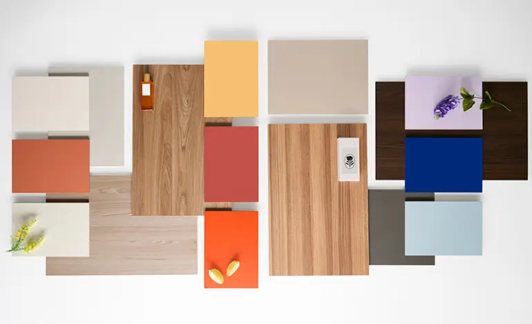 Exemples des nouvelles collections ALVIC 2025 avec textures bois et effets 3D